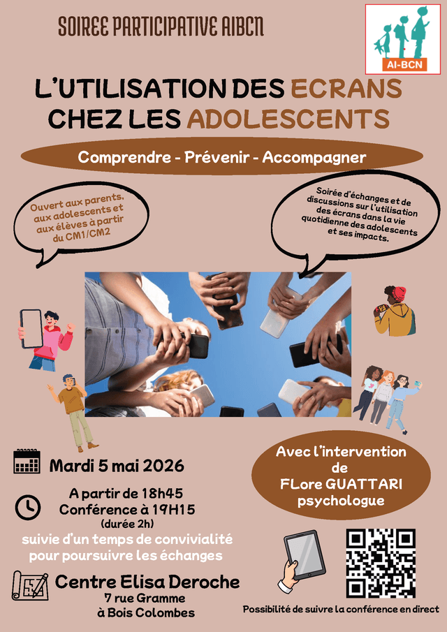 Affiche — L'utilisation des écrans chez les adolescents