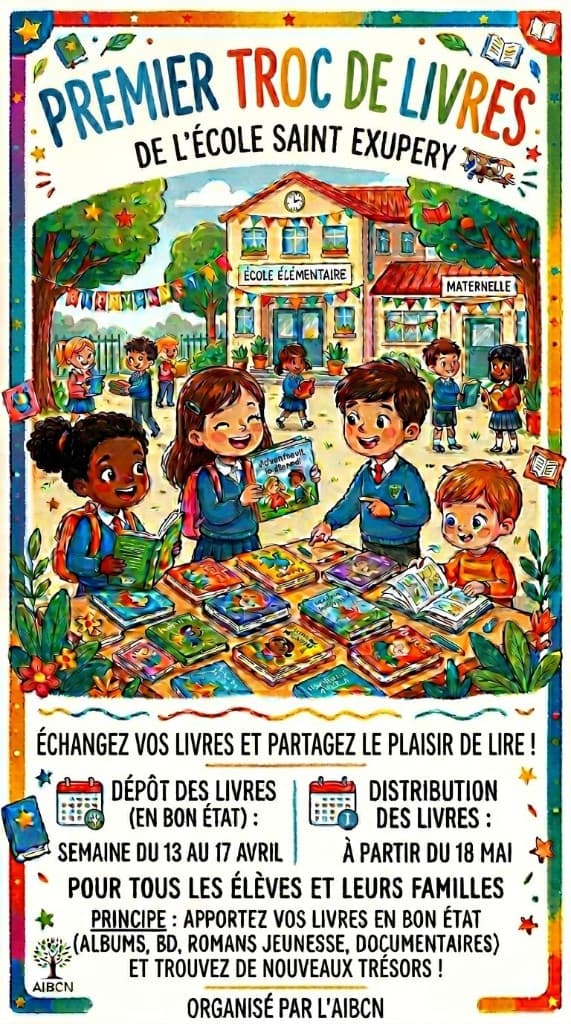 Troc de livres — Distribution à Saint-Exupéry