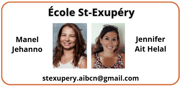 Vos représentants AIBCN — École élémentaire Saint-Exupéry : équipe parents à votre écoute.